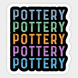 Pottery Lover Vintage Assistant Women Retro Pottery Teacher Sticker